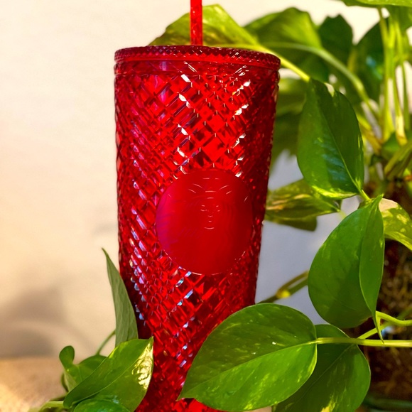 Starbucks Red Winter Holiday 2021 Jeweled Tumbler Cold Cup 24oz